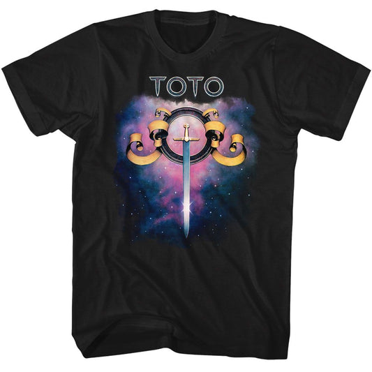 Toto - Galaxy - American Classics - Solid Black Adult Short Sleeve T-Shirt
