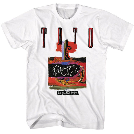 Toto - Kingdom Of Desire - American Classics - Solid White Adult Short Sleeve T-Shirt