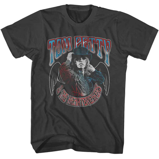 Tom Petty - Americana Wings - American Classics - Solid Gray Adult Short Sleeve T-Shirt