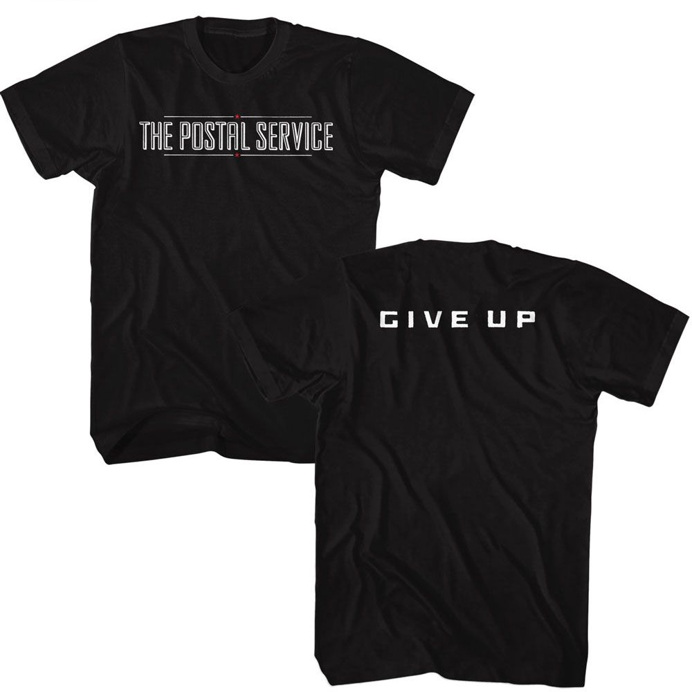 The Postal Service - Give Up - American Classics - Solid Black Adult Short Sleeve T-Shirt