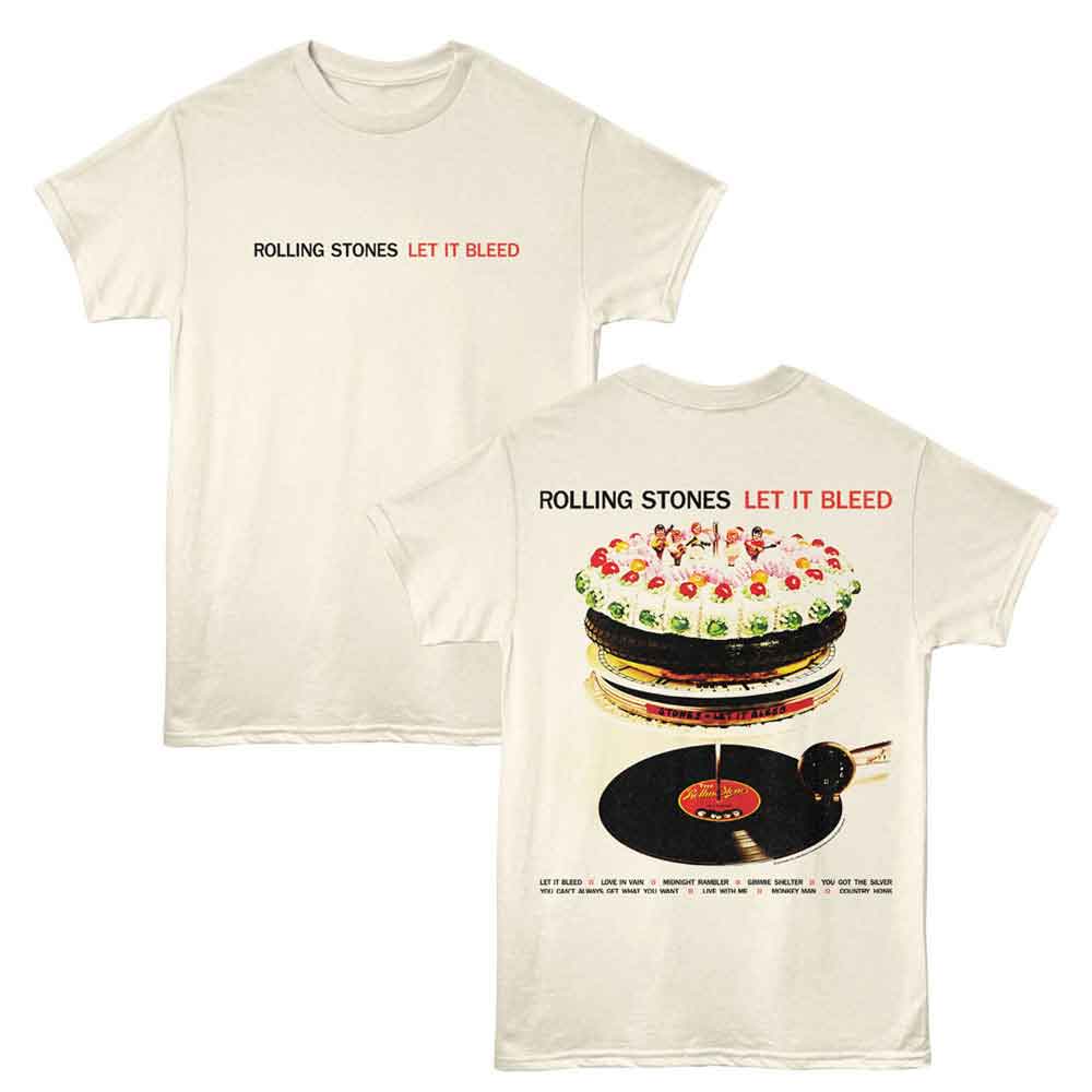 Rolling Stones - Let It Bleed 69 - American Classics - Off-White 2-Sided Print Adult Short Sleeve T-Shirt