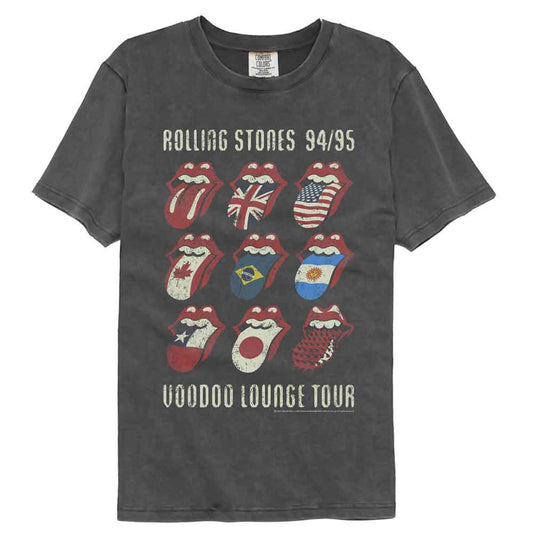Rolling Stones - Voodoo Tongues - American Classics - Gray Solid Adult Short Sleeve Comfort Color T-Shirt