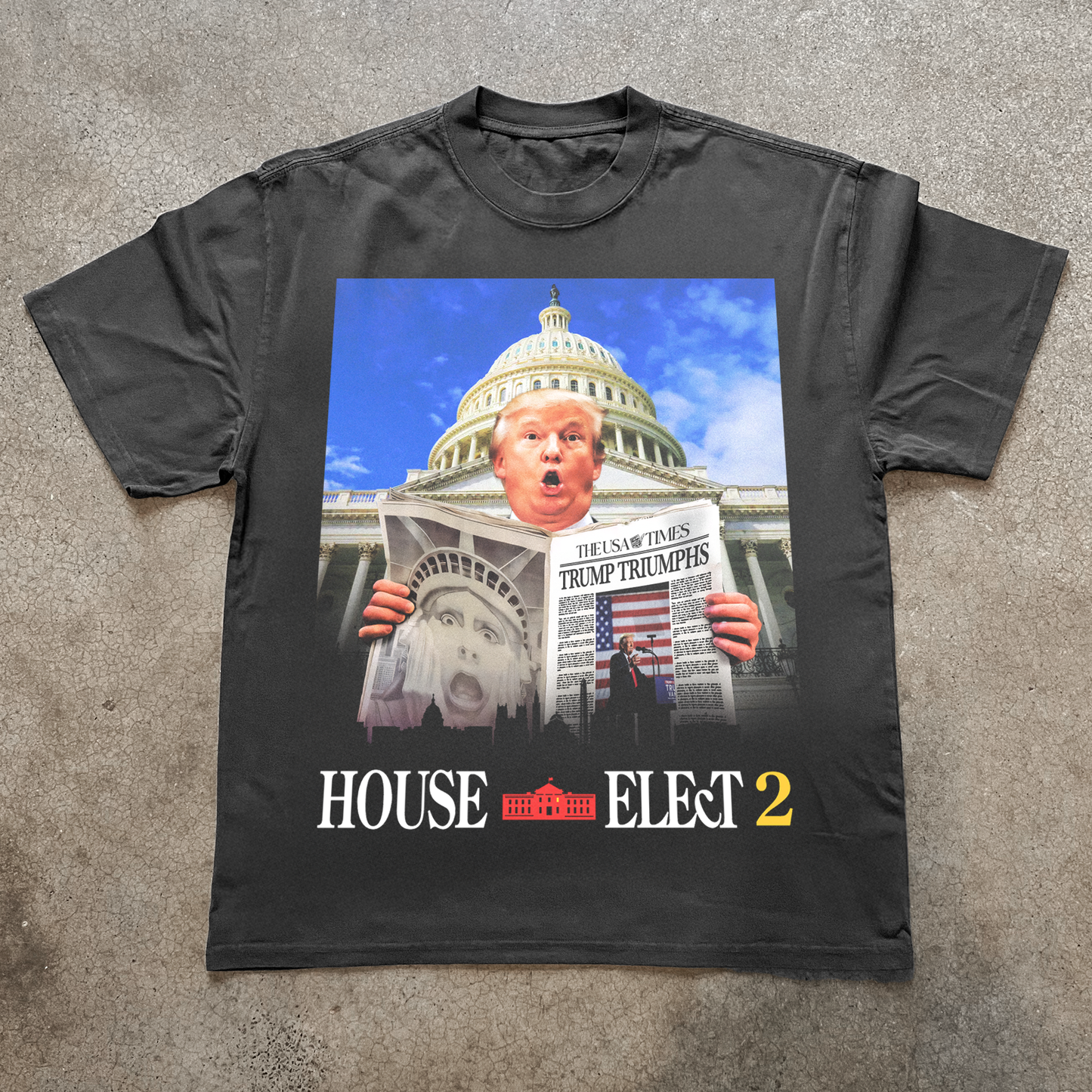 'TRUMP x HOME ALONE 2' HEAVYWEIGHT BLACK T-SHIRT