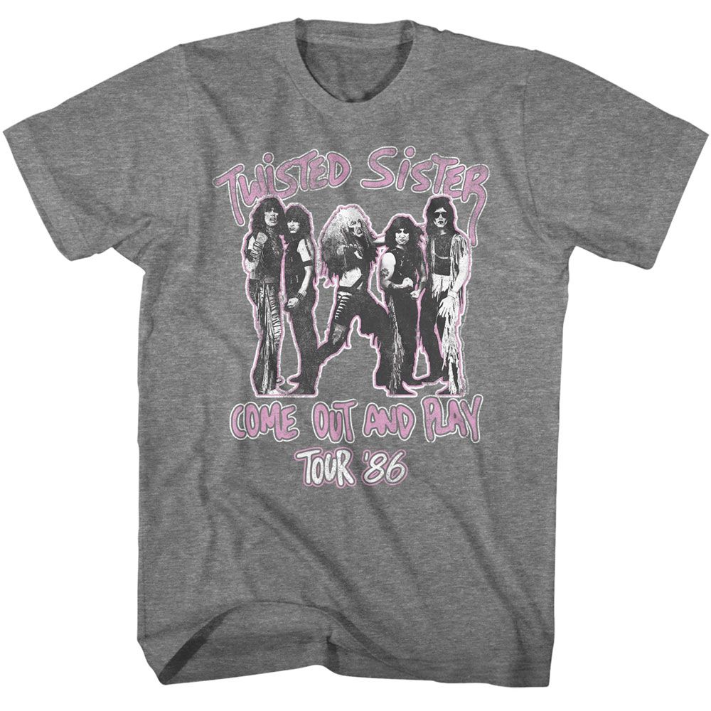 Twisted Sister - Come Out And Play - American Classics - Heather Gray Adult Short Sleeve T-Shirt