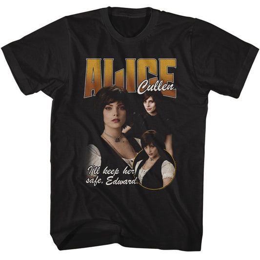 Twilight - Alice Ill Keep Her Safe - American Classics - Solid Black Adult Short Sleeve T-Shirt