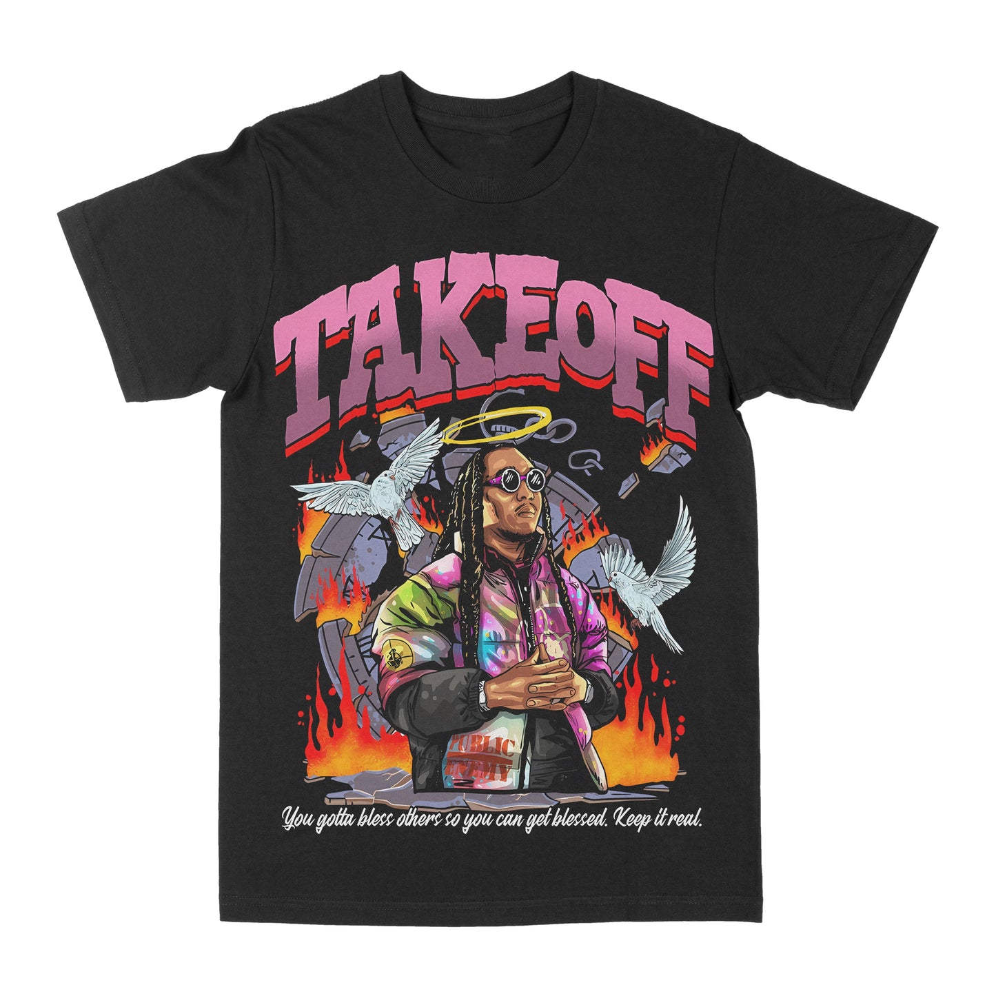 Takeoff "Keep It Real" Graphic Tee Style001