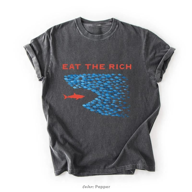 Tax The Rich Shirt, Comfort Colors Political Expression Tee, Unisex Protest-Inspired Graphic, Gift for Bernie & AOC Supporters