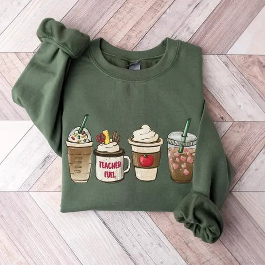 Teacher Coffee Sweatshirt, Teacher Appreciation, Teacher Gift