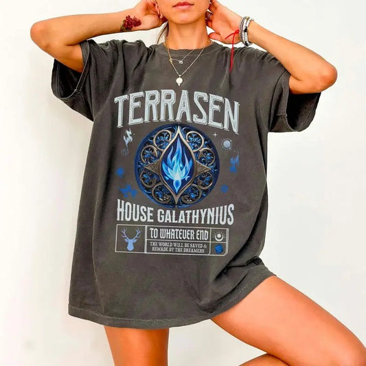 Terrasen  Shirt, Throne of Glass, Fireheart, Aelin Galathynius Rowan Manon Blackbeak Licensed SJM Universe Merch Bookish