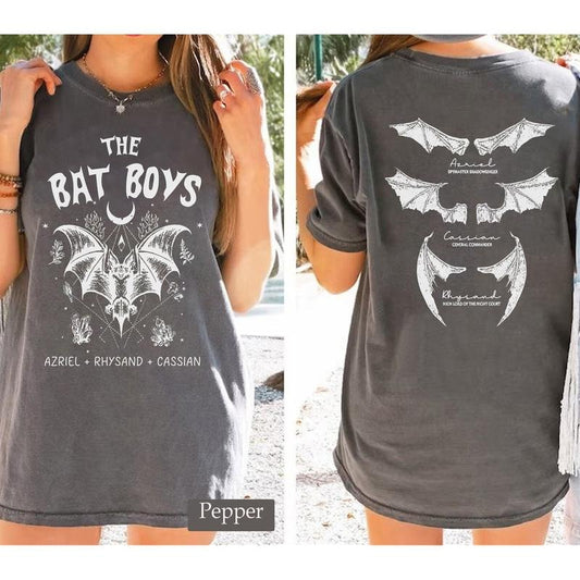 The Bat Boys Vintage Shirt, ACOTAR Bookish Comfort Colors Shirt, Night Court Illyrians Inspired, Rhysand, Cassian, Azriel, Fantasy Fan Top