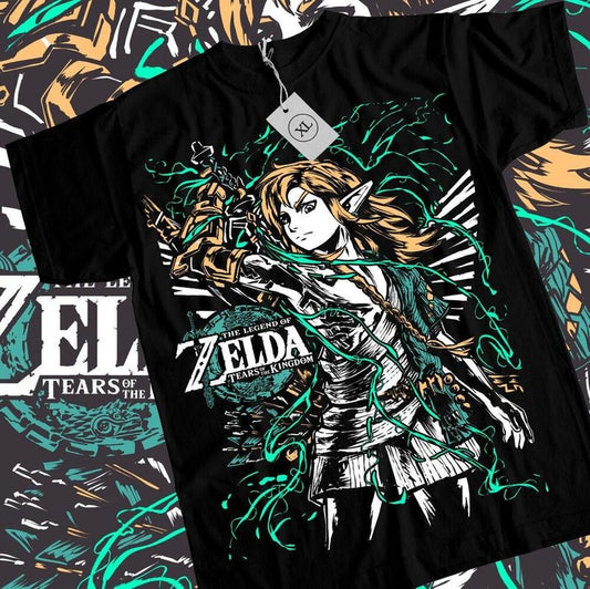 The Legend of Zelda T-shirt Link To The Past Graphic Print Black Shirt All Size Summer Shirts Menswear Top Underwear Man Tshirt Streetwear Tropical Crewneck Round Neck Casual