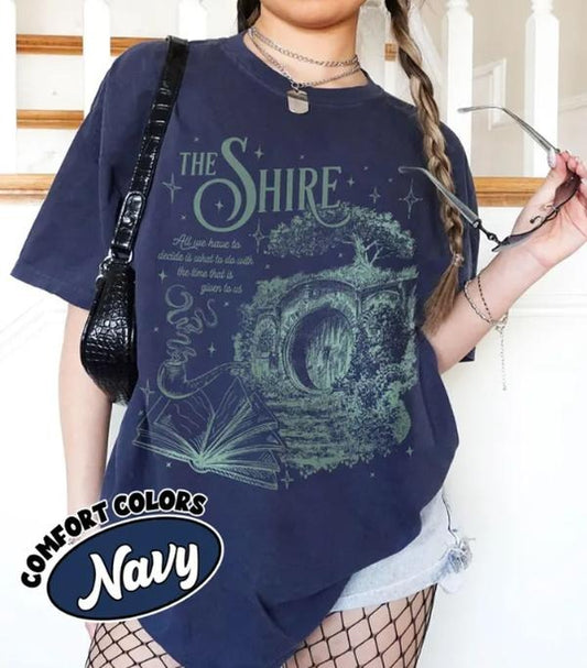 The Shire LOTR  Shirt For Fans, Fantasy Book Lover T Shirt, Funny Second Breakfast Tee, Gift For Book Lover