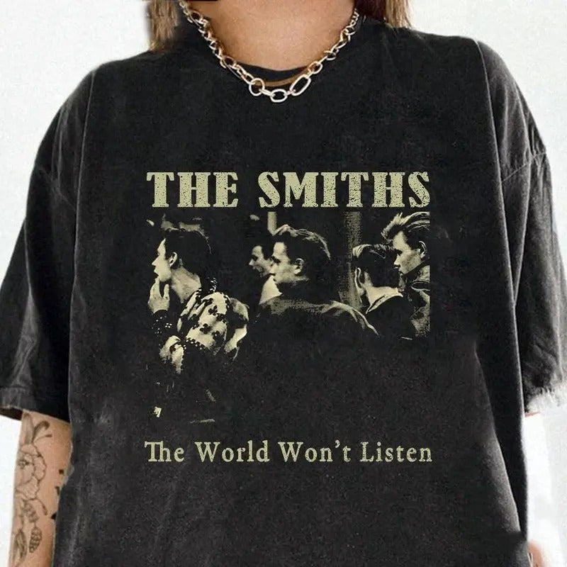 The Smiths Graphic Graphic T-shirt, Vintage 90s Rock Band Shirt, Men Gifts, Unisex Top, Sweatshirt, Hoodie, Summer Comfort Crewneck Casual Streetwear