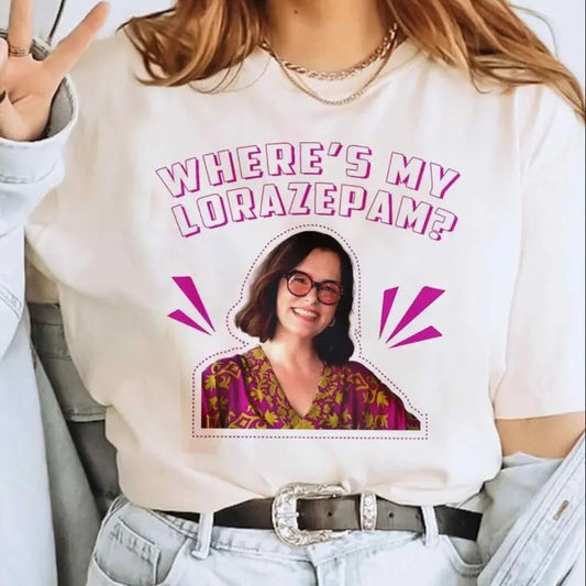 The White Lotus Parkey Posey Lorazepam T-Shirt, Victoria Ratliff White Lotus Shirt, Where's My Lorazepam Shirt, Funny Momment T-Shirt