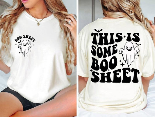 This Is Some Boo Sheet Trendy Funny Halloween Shirt Design Ghost Halloween Boo Trendy Shirt Design Instant Download Digital Files Cotton Top Womenswear Light