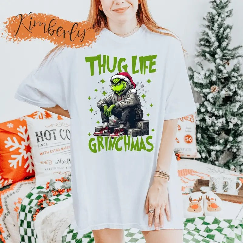 Thug Life Grichmas Christmas Shirt, Thug Life Christmas Sweatshirt, Thug Life Shirt, Grinn chy Shirt, Xmas Gift, Christmas Shirt