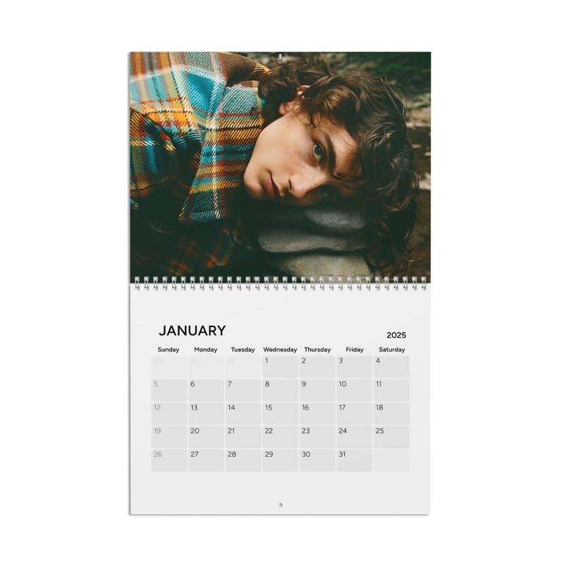 Timothee Chalamet 2025 Calendar | Photo Wall Calendar 2025 | Chalamet Fan Gift | Gift For Daughter