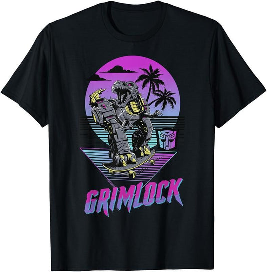 Transformers Grimlock Skater Beach Paradise Color Pop Logo T-Shirt
