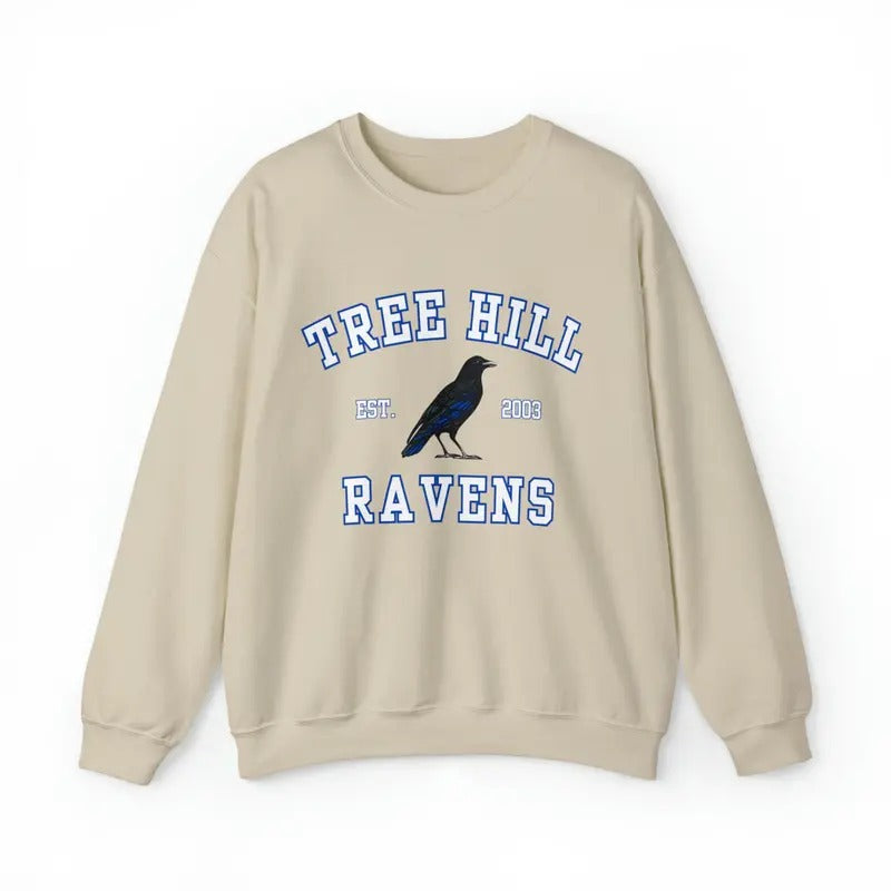 Tree Hill Ravens Graphic Sweatshirt, Tree Hill Sweatshirt, Tree Hill North Carolina Gifts