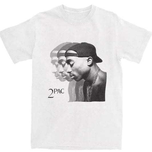 Triple Reflection T-Shirt, Iconic Rapper Tupac Tee, Hip Hop Legend Merch, Cotton T-Shirt, Crew Neck T-Shirt, Gift for Him, Gift for Her, Unisex Shirt, Menswear Top, Womenswear Top