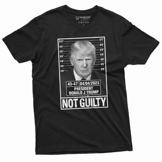 Trump Police Mugshot Photo T-shirt Not Guilty 45-47 President Tee shirt  sweater and hoodie