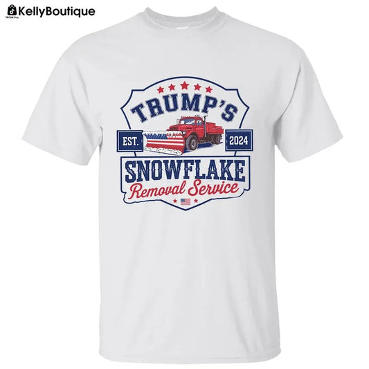 Trump's Snowflake Removal Service Est. 2024, Trump 47th President Inauguration Graphic Printed Unisex Classic Cotton T-Shirt Hoodie Sweatshirt