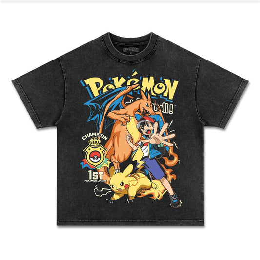 UNISEX ANIME INSPIRED VINTAGE TEEä¸¨POKÃ©MON-[FRONT] Style006