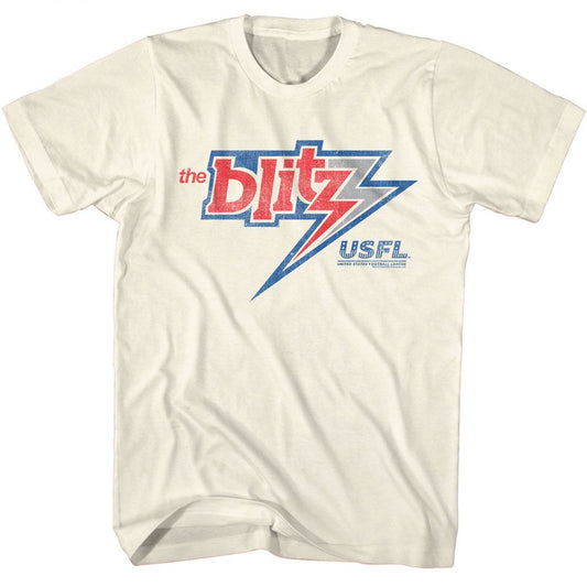 USFL - Blitz - American Classics - Solid Off-White Adult Short Sleeve T-Shirt