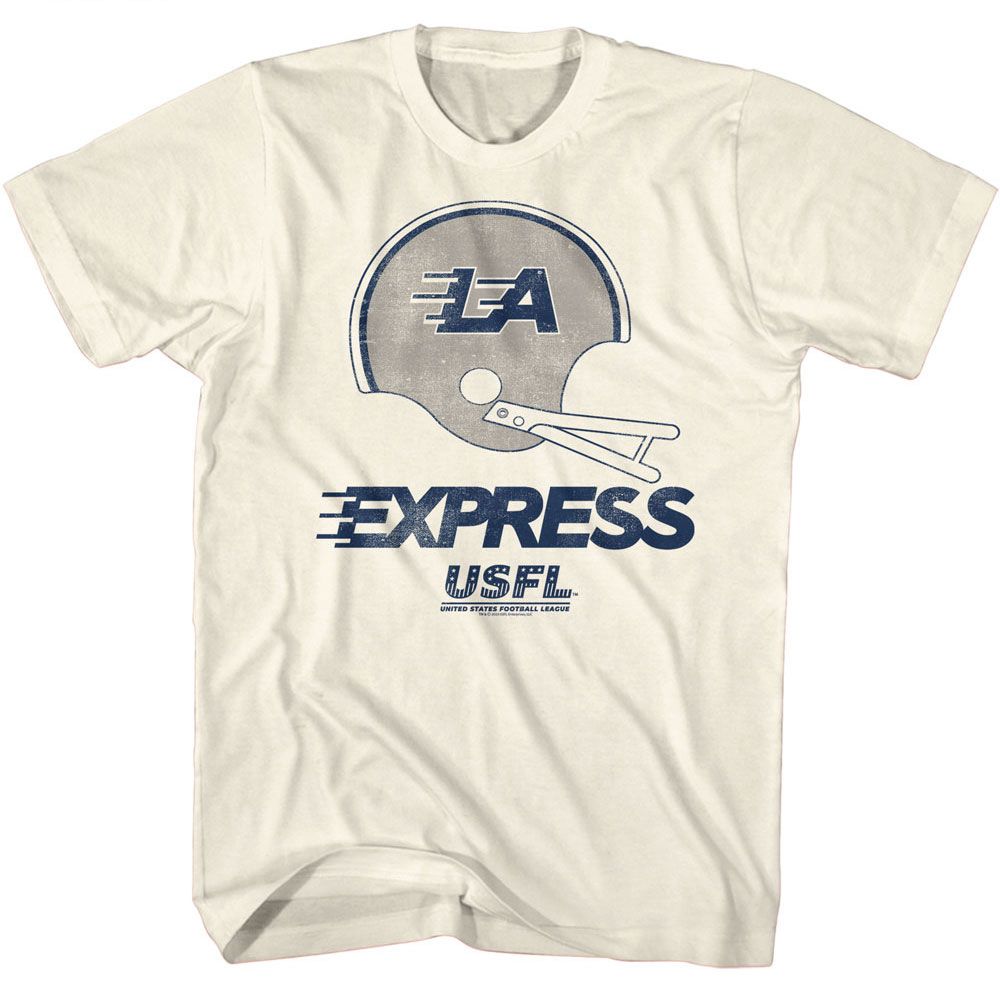 USFL - LA Express - American Classics - Solid Off-White Adult Short Sleeve T-Shirt