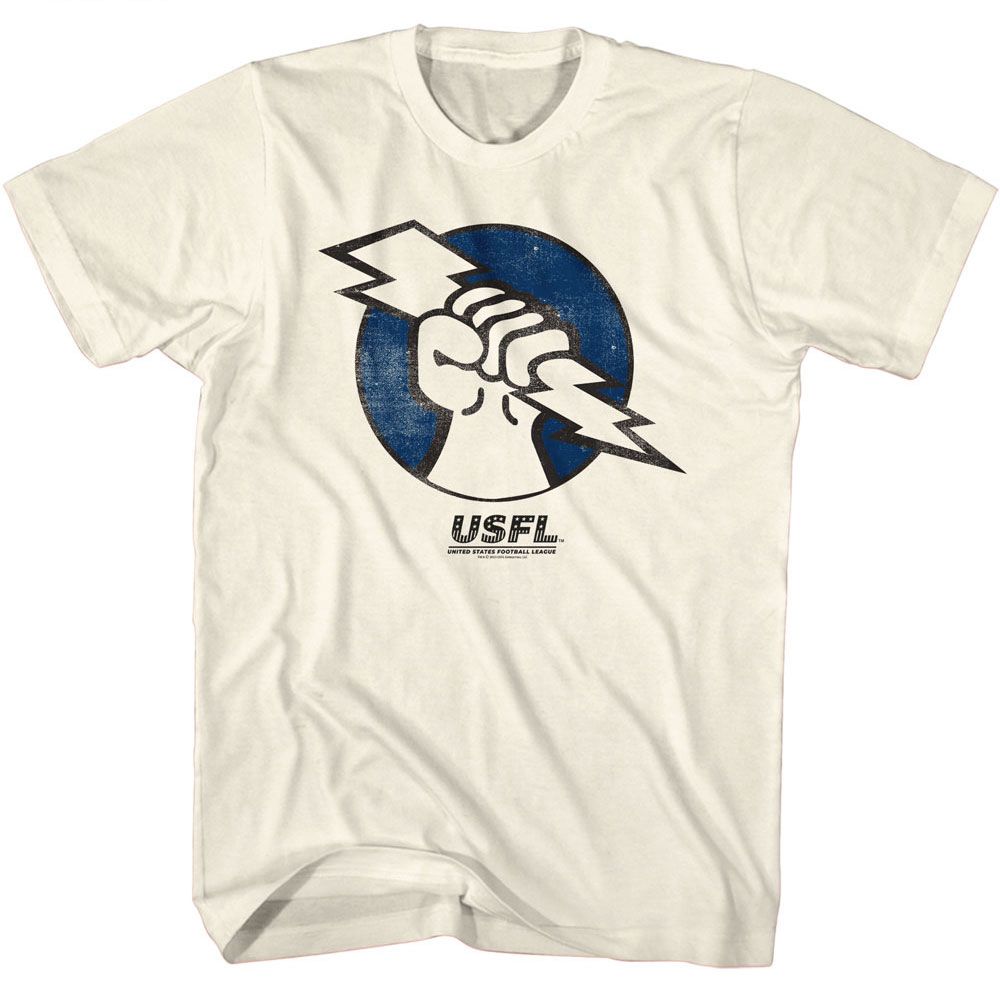 USFL - Ride - American Classics - Solid Off-White Adult Short Sleeve T-Shirt