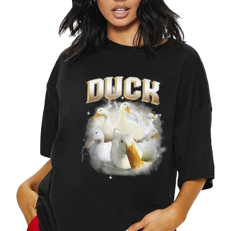 Unisex Duck Wash Tee Retro Vintage 90s T-Shirt, Booteg Wash Sweatshirt, Duck Lover Gift, Funny Duck Farm Hoodie Gift For Mom