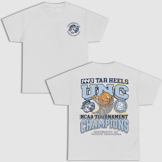 University of North Carolina Tournament Champs Ncaa 2face T-shirt, Graphic Vintage Sports Tees Summer Shirts for Men, Women