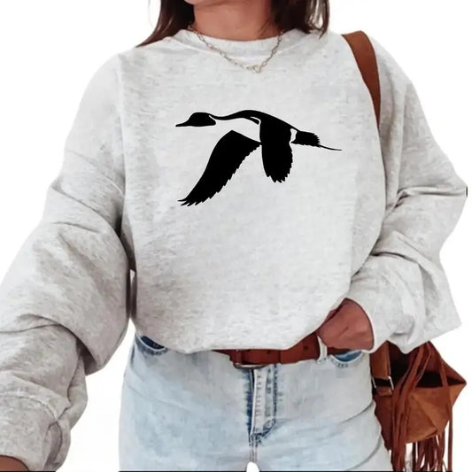 V2394 Vintage Logo Mallard Duck Sweatshirt Pullover, Unisex Duck Hunting Season T-shirt, hoodie Cotton Pullover