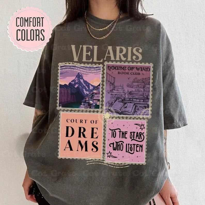 Velaris ACOTAR T-Shirt - City of Starlight Tee - Night Court Tribute - SJM Merch - Court of Dreams Top - Rhysand Inspired - Bookish Fashion