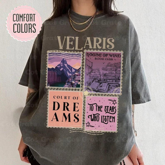 Velaris ACOTAR T-Shirt - City of Starlight Tee - Night Court Tribute - SJM Merch - Court of Dreams Top - Rhysand Inspired - Bookish Fashion