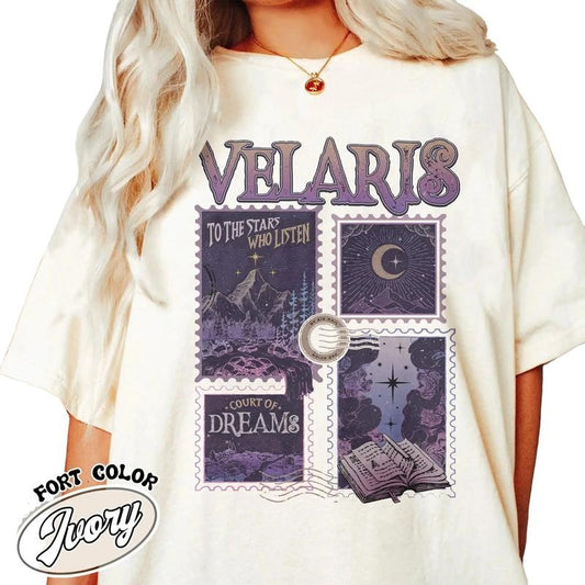 Velaris Acotar Comfort Color Shirt, To The Stars Who Listen Quote Shirt