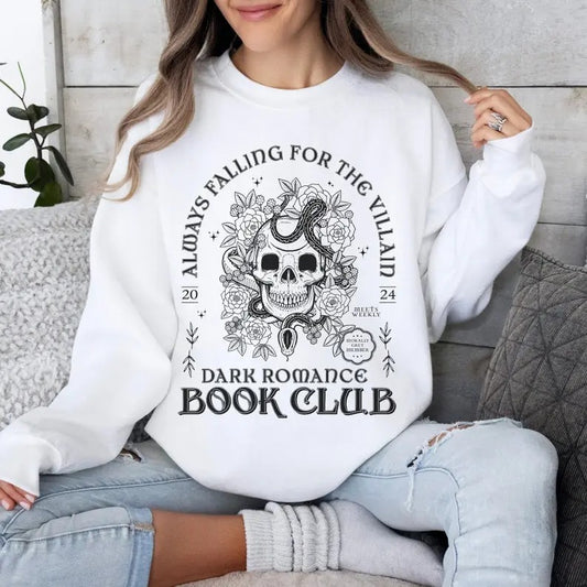 Villain Sweatshirt, Dark Romance Book Club, Smut Sweatshirt, Spicy Book Crewneck, Dark Romance Reader, Librarian Gift Idea, Villain Lover
