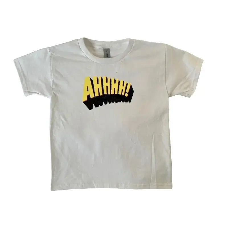 Vintage Ahhhh! Baby Tee, Cartoon Design, vintage, Comic, y2k clothing, Pinterest, retro, Onomatopoeia