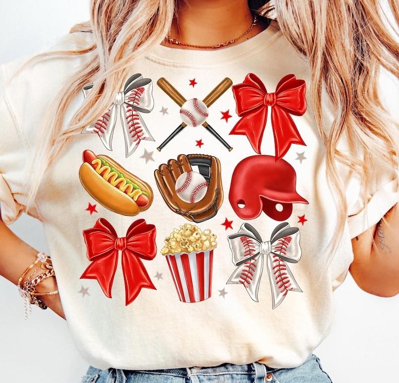 Vintage Baseball Bow, Bow Baseball, Coquette Baseball Shirt, Mama, Game Day Baseball Tshirt