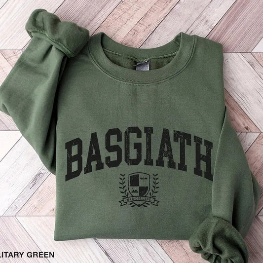 Vintage Basgiath War College Sweatshirt, Fourth Wing Sweatshirt, Violet Sorrengail, Bookish Sweatshirt, Xaden Riorson, Fantasy Book Dragon