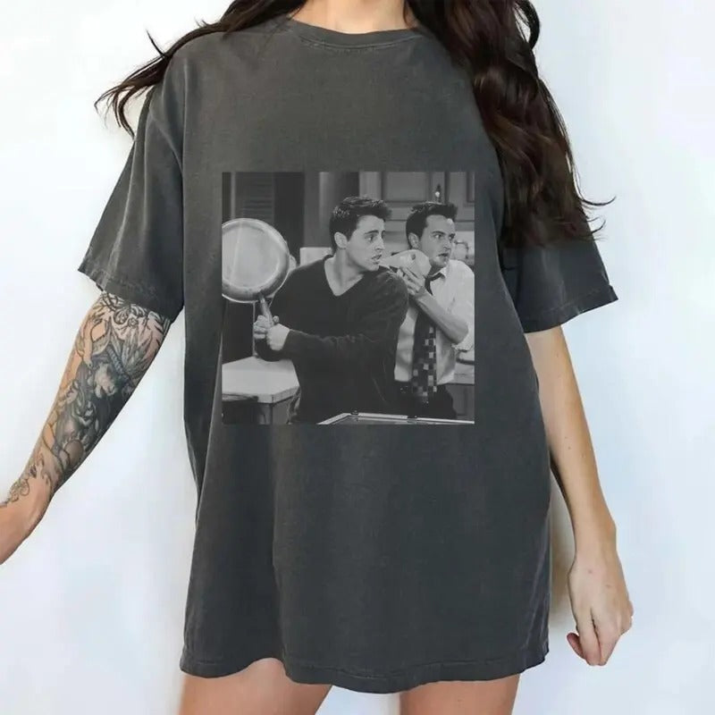 Vintage Chandler Bing T-shirt, Chandler Friends Shirt, Chandler Bing Friends Tee, Friends Chandler Shirt Menswear Top Streetwear Tshirt Shortsleeve Cotton Hoodie Womenswear Check
