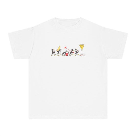 Vintage Cocktail Baby Tee, Coquette Baby Tee, Retro Graphic Top, Pinterest Aesthetic, 90S Tshirt, Y2K, Bar Illustration, Cocktail Penguins Cotton