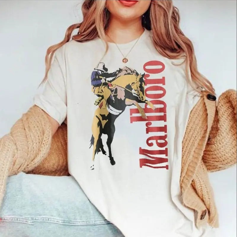 Vintage Marlboro Cowboy Wild West  T-shirt, sweater and Hoodie