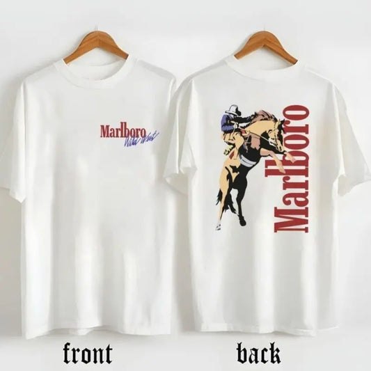 Vintage Marlboro Cowboy Wild West Shirt, Marlboro T-shirt And Matchbook