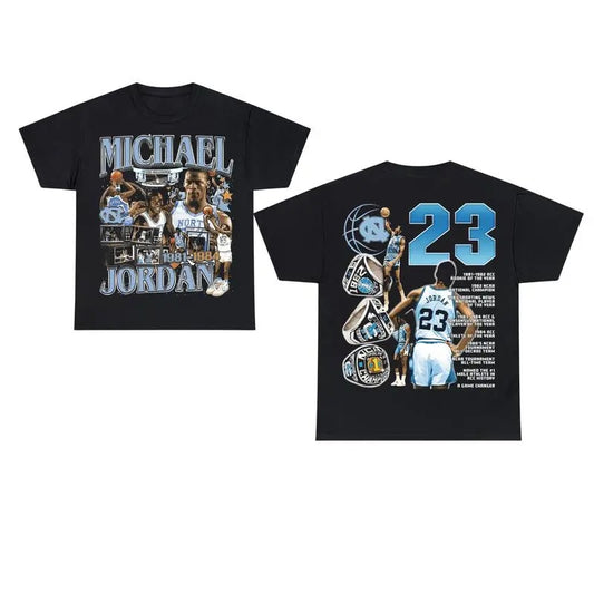 Vintage Michael Jordan UNC Shirt, Jordan North Carolina T-Shirt, Unisex Heavy Cotton Tee, Mj University Blue Tee, Goat Jordan Graphic Tee, Vintage Graphic Tee, Unisex Retro Tee for Men, for Women, Menswear Top