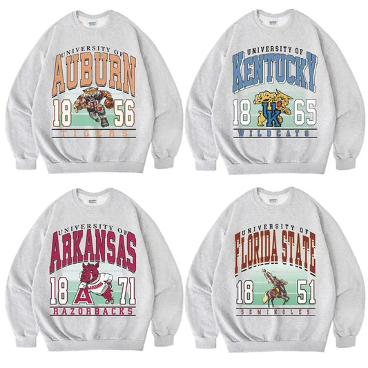 Vintage NCAA All University Football Sweatshirt, Sport Crewneck Sweaters, Game DaySports Fall Sweatshirt for Men
