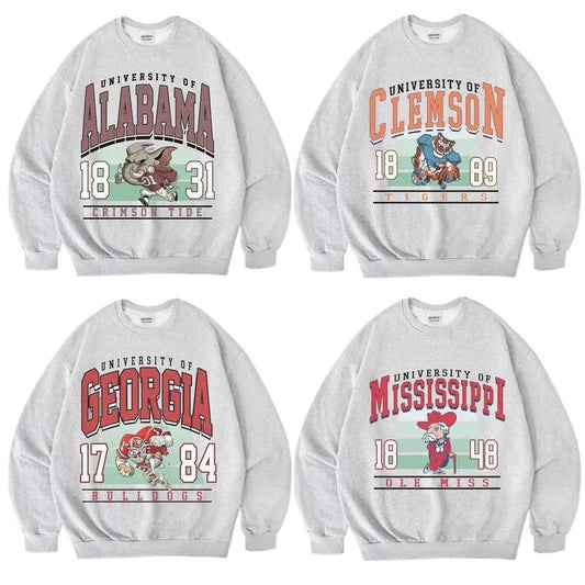 Vintage NCAA Football Sweatshirt, Retro Football Sweatshirt, Classic NCAA Sport Sweatshirt, Gift for Men and Women men's  sweatshirts vintage  clothing graphic  hoodies