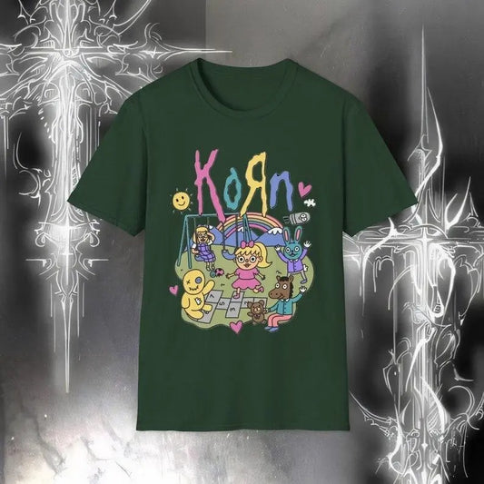 Vintage Rainbow the Korn Band Shirt, Korn 90s Records Rock, Korn Band T-Shirt - Nu-Metal Legends Merch - Metal Graphic Tee - Soft & Comfortable Unisex Top- Funny Tee - Gift Tee Sweatshirt, Hoodie, Comfort Colors