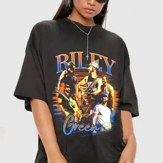 Vintage Riley Green 90s Shirt, Retro Riley Green Bootleg T-Shirt, Retro Riley Green Hoodie For Fan, Riley Green Sweater, Graphic Tee, Unisex Clothing Womenswear Printed