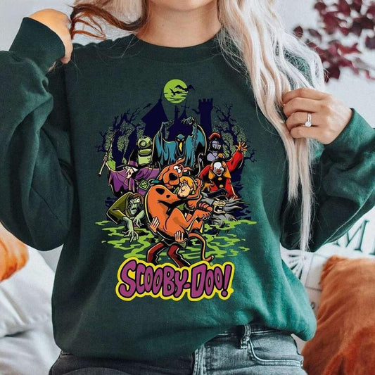 Vintage Scooby Sweatshirt, Vintage Cartoons, Halloween Gifts Scooby Doo Shirt, Retro Halloween Sweatshirt, Scooby T-Shirt
